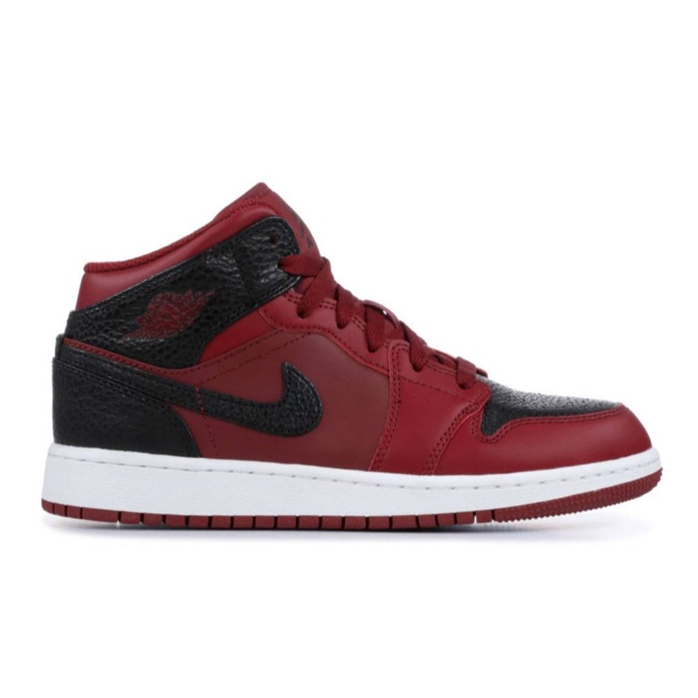 AIR JORDAN 1 RETRO MID GS 'TEAM RED BLACK
